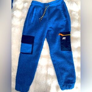 Kids Russel Sherpa blue Joggers / Winter Pants Size 8